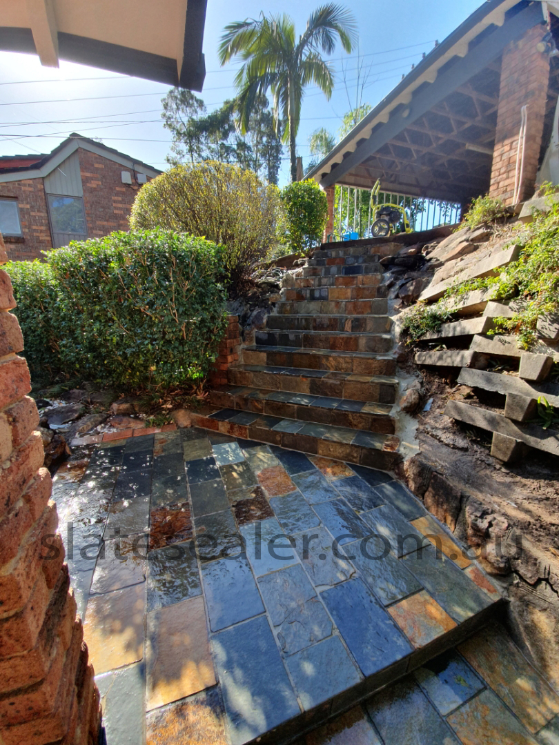 Slatestone Floor  after Cleaning