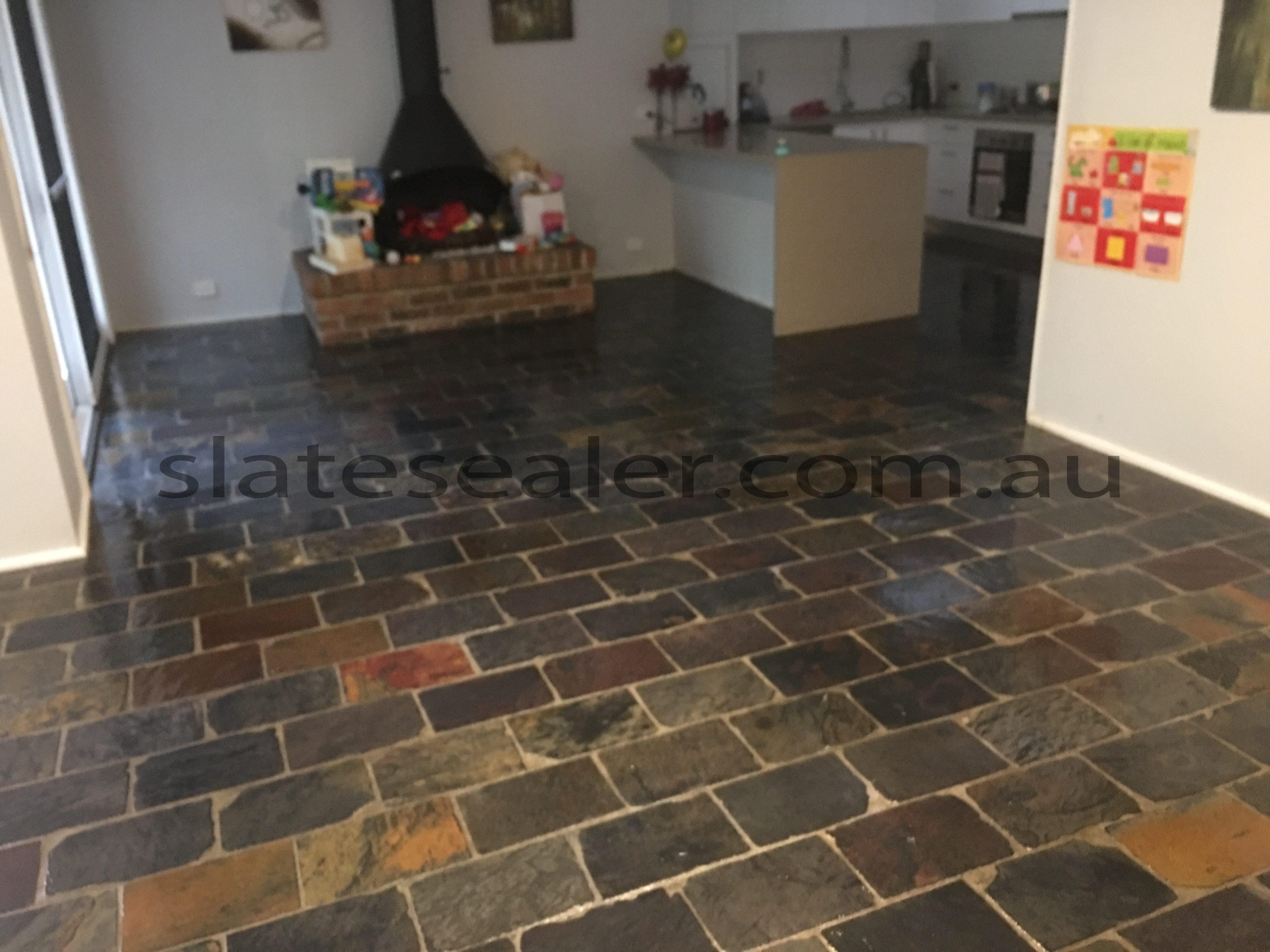  Kings Park during the sealing Slatestone tiles with good result