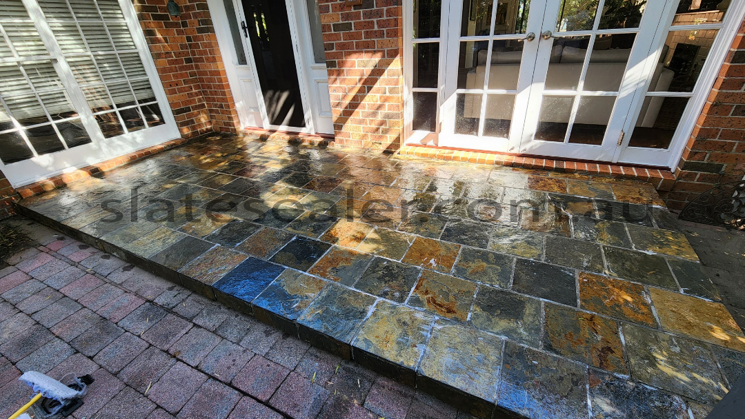  West End Slatestone pavers stone sealing